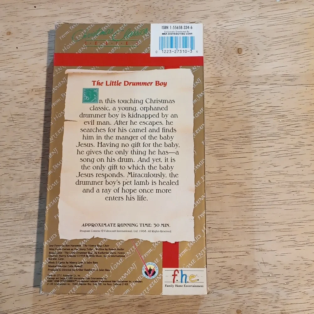 The Little Drummer Boy VHS Tape